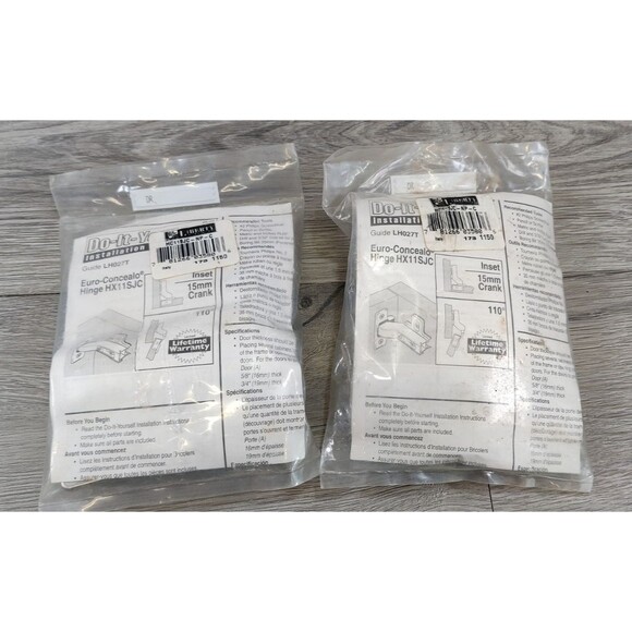 Liberty Euro Concealed Hinge HX11SLC New Sealed-Total 4 Hinges - Picture 2 of 3